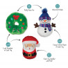 Snowman squeaker and crinkle toy