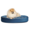 Starfire's Luxury blue oval bed for dogs | Soft & squashy safe filling