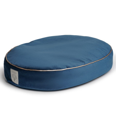 Starfire's Luxury blue oval bed for dogs | Soft & squashy safe filling