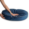 Starfire's Luxury blue oval bed for dogs | Soft & squashy safe filling
