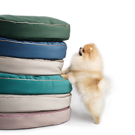 Starfire's Luxury blue oval bed for dogs | Soft & squashy safe filling