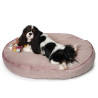 Starfire's Luxury pink oval bed for dogs | Soft & squashy safe filling