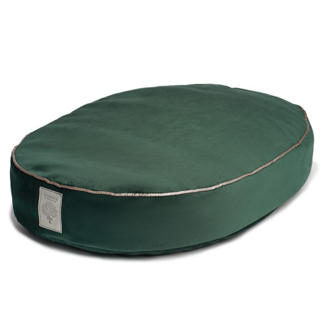 Starfire's Luxury dark green oval bed for dogs | Soft & squashy
